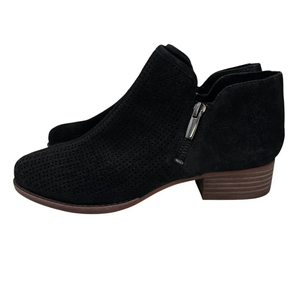Vince Camuto Canilla Suede Booties in Black‎ Women Size 7 M Leather
